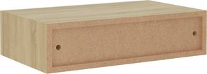 vidaXL Półka ścienna z szufladą, kolor dębu, 40 x 23,5 x 10 cm, MDF 7