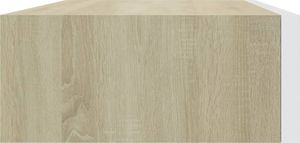 vidaXL Półki ścienne z szufladą, 2 szt., dąb i biel, 40x23,5x10cm, MDF 6