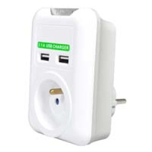 Logo Cordless 1 gniazdko, 2x USB 2