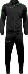 Givova Dres treningowy bluza + spodnie Givova Tuta Revolution czarno-zielony TR033 1013 S 1