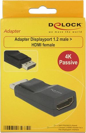 Adapter AV Delock DisplayPort - HDMI czarny (65685) 3