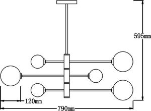 Lampa wisząca Light Prestige Dorado 6 lampa wisząca LP-002/6P 2