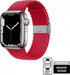 Crong Pasek pleciony Crong Wave Band do Apple Watch 38/40/41 mm czerwony 1