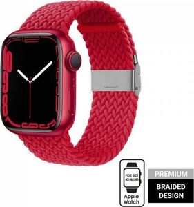 Crong Pasek pleciony Crong Wave Band do Apple Watch 42/44/45 mm czerwony 1
