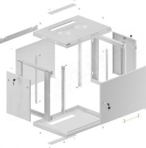 Szafa Lanberg Wisząca 19" 9U (WF01-6409-00S) 15