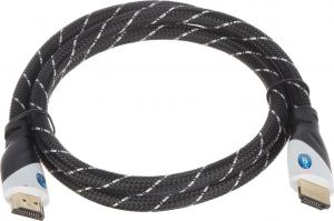 Kabel HDMI - HDMI 1m srebrny (HDMI-1.0-PP) 2