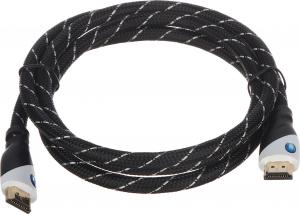 Kabel HDMI - HDMI 1.5m srebrny (HDMI-1.5-PP) 2