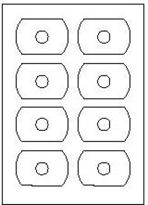 Logo Etykiety na CD A4, matowe, białe, 10 szt. 2