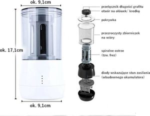 Tenwin Temperówka elektryczna frez dla artystów TENWIN 11