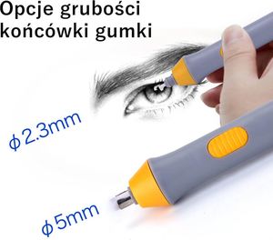 Tenwin Gumka elektryczna + 22 wkłady 2,3mm i 5mm TENWIN 7