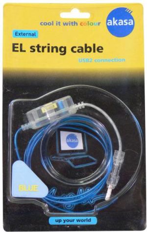 Akasa USB-A Świecący Przewód 1.5m (AK-15-NSBLUSB) 2