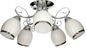 Lampa sufitowa STRUHM Lampa sufitowa plafon CARIATI-5 chrome E27 5x60W Vitalux 1