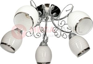 Lampa sufitowa STRUHM Lampa sufitowa plafon CARIATI-5 chrome E27 5x60W Vitalux 2