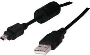 Kabel USB Logo USB-A - miniUSB 1.8 m Czarny (31178) 1