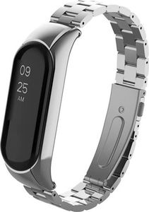 Alogy Bransoleta Alogy Stainless Steel do Xiaomi Mi Band 5 Srebrna + 5x Folia Alogy 1