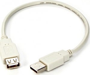 Kabel USB LAMA PLUS USB-A - USB-A 0.3 m Czarny 1