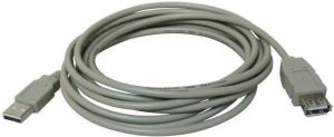 Kabel USB Logo USB-A - USB-A 3 m Biały (17060) 2