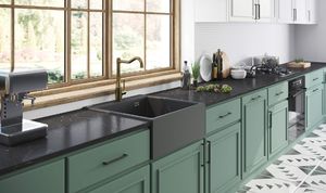 Bateria kuchenna Deante Tamizo stojąca mosiądz (BQT M63M) 3