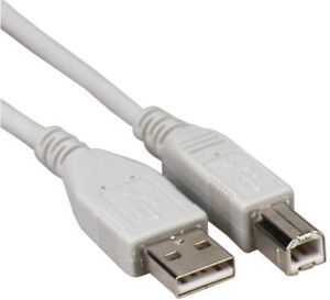 Kabel USB LAMA PLUS USB-B - USB-A 0.8 m Biały 1