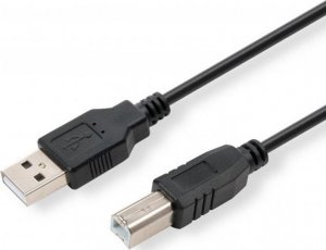 Kabel USB Logo USB-A - USB-B 1.8 m Czarny (30260) 1