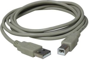 Kabel USB Logo USB-A - USB-B 3 m Biały (17059) 1
