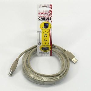 Kabel USB Logo USB-A - 5 m Szary (15853) 3