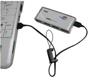 Kabel USB Logo USB-A - miniUSB 0.3 m Czarny (24904) 5