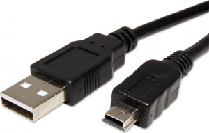 Kabel USB LAMA PLUS USB-A - miniUSB 0.6 m Czarny 1