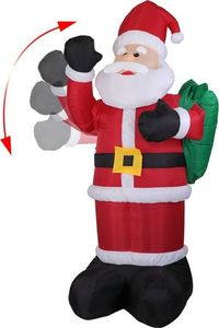Dekoracja świąteczna WideShop MIKOŁAJ POMPOWANY RUCHOMY ŚWIECĄCY OZDOBA 240cm 2