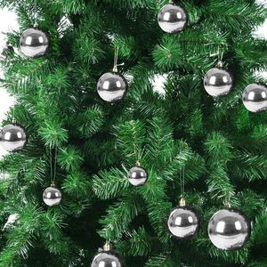 WideShop BOMBKI CHOINKOWE 6cm 54 SZT BOMBKA ZESTAW SREBRNE 6