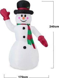 WideShop BAŁWAN DMUCHANY POMPOWANY ŚWIECĄCY OZDOBA 240cm 4