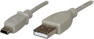 Kabel USB Logo USB-A - miniUSB 2 m Szary 2