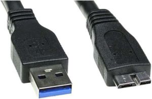 Kabel USB Logo USB-A - microUSB 0.5 m Czarny 1