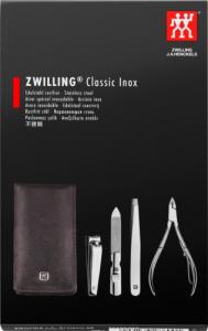 Zwilling CLASSIC INOX Neats leather case, black, 4 pc 2