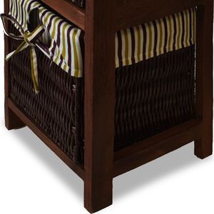 WideShop SZAFKA KOMODA 3 KOSZE ŁAZIENKA PRZEDPOKÓJ BRĄZOWA 2