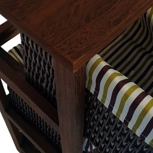 WideShop SZAFKA KOMODA 3 KOSZE ŁAZIENKA PRZEDPOKÓJ BRĄZOWA 4