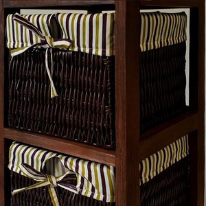 WideShop SZAFKA KOMODA 3 KOSZE ŁAZIENKA PRZEDPOKÓJ BRĄZOWA 6