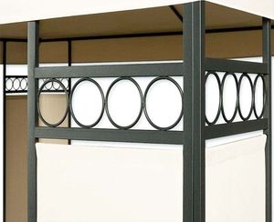 Garden Furniture STALOWY MOCNY PAWILON 3X3 KREMOWY NAMIOT OGRODOWY 2