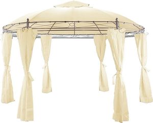 Garden Furniture OKRĄGŁY NAMIOT PAWILON OGRODOWY 350 cm BEŻOWY 1