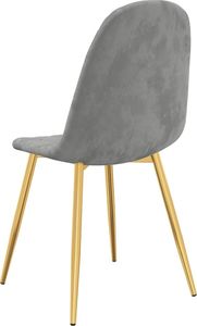 vidaXL Krzesła stołowe, 4 szt., jasnoszare, obite aksamitem 7