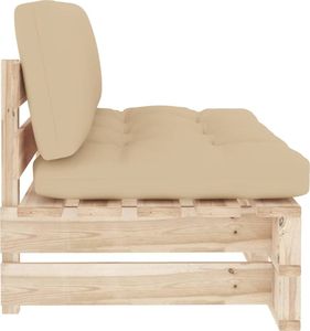 vidaXL Ogrodowa sofa środkowa z palet, impregnowane drewno sosnowe 4