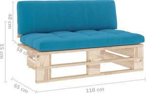 vidaXL Ogrodowa sofa środkowa z palet, impregnowane drewno sosnowe 6