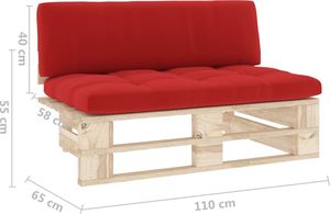 vidaXL Ogrodowa sofa środkowa z palet, impregnowane drewno sosnowe 6