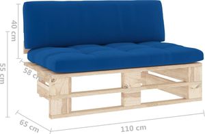 vidaXL Ogrodowa sofa środkowa z palet, impregnowane drewno sosnowe 6