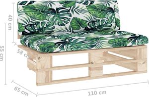 vidaXL Ogrodowa sofa środkowa z palet, impregnowane drewno sosnowe 6