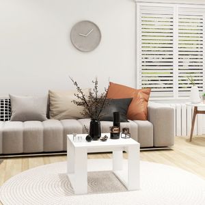 vidaXL Stolik boczny, biały, 50x50x35 cm, płyta wiórowa 3