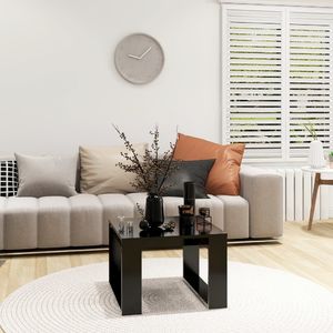 vidaXL Stolik boczny, czarny, 50x50x35 cm, płyta wiórowa 3