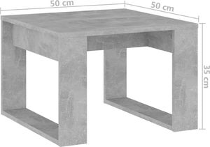 vidaXL Stolik boczny, szarość betonu, 50x50x35 cm, płyta wiórowa 7