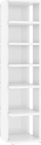 vidaXL Szafka na buty, biała z połyskiem, 25x27x102 cm, płyta wiórowa 2