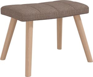 vidaXL Fotel bujany z podnóżkiem, kolor taupe, obity tkaniną 4